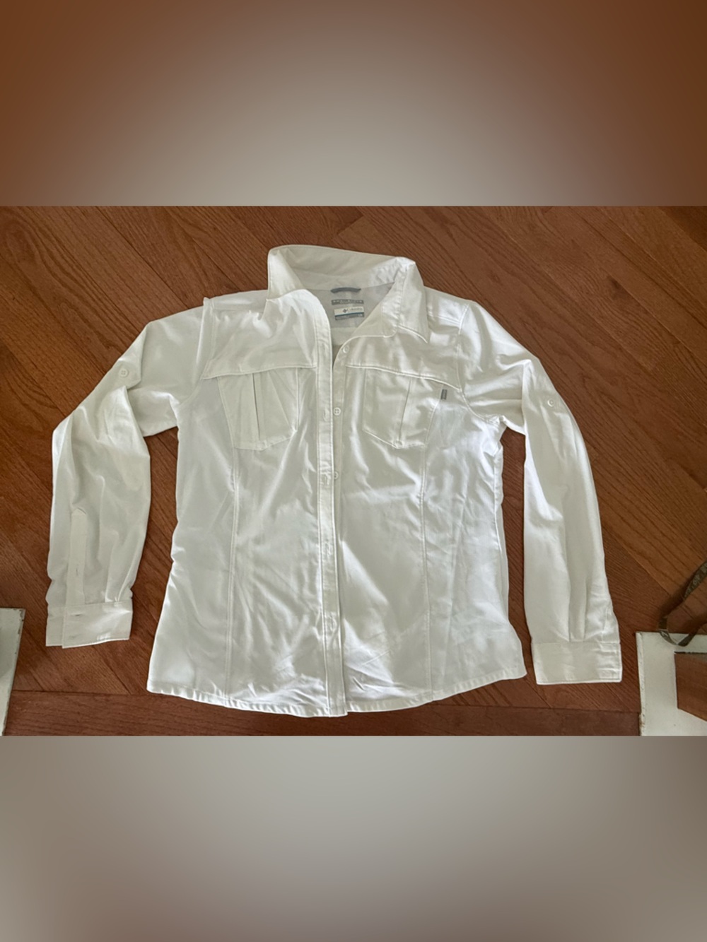 Columbia White Omni-Shade Sun Protection Shirt